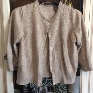 Beaded cardigan sweater
